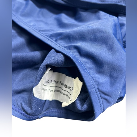 PEYTON AND PARKER womens plus size 3X navy blue high cut hipster swim bottom NWT - Picture 4 of 6